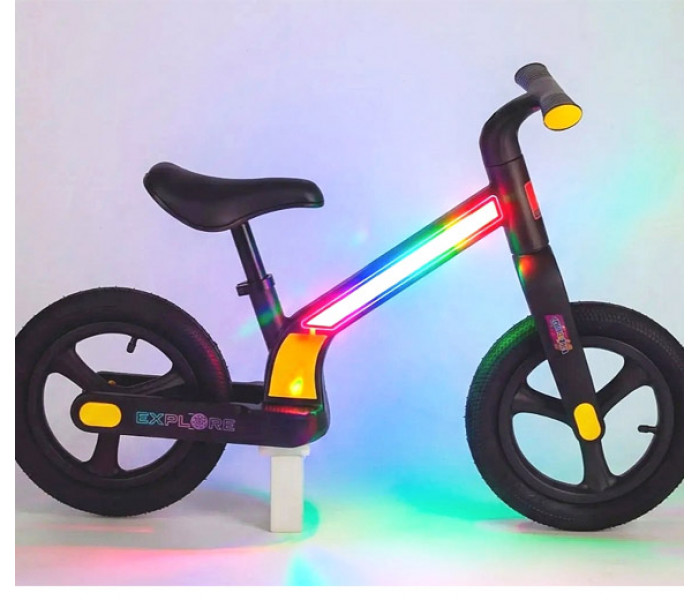 Беговел Explore Velocita Black с подсветкой и надувными колесами Беговел Explore Velocita Black с подсветкой и надувными колесами